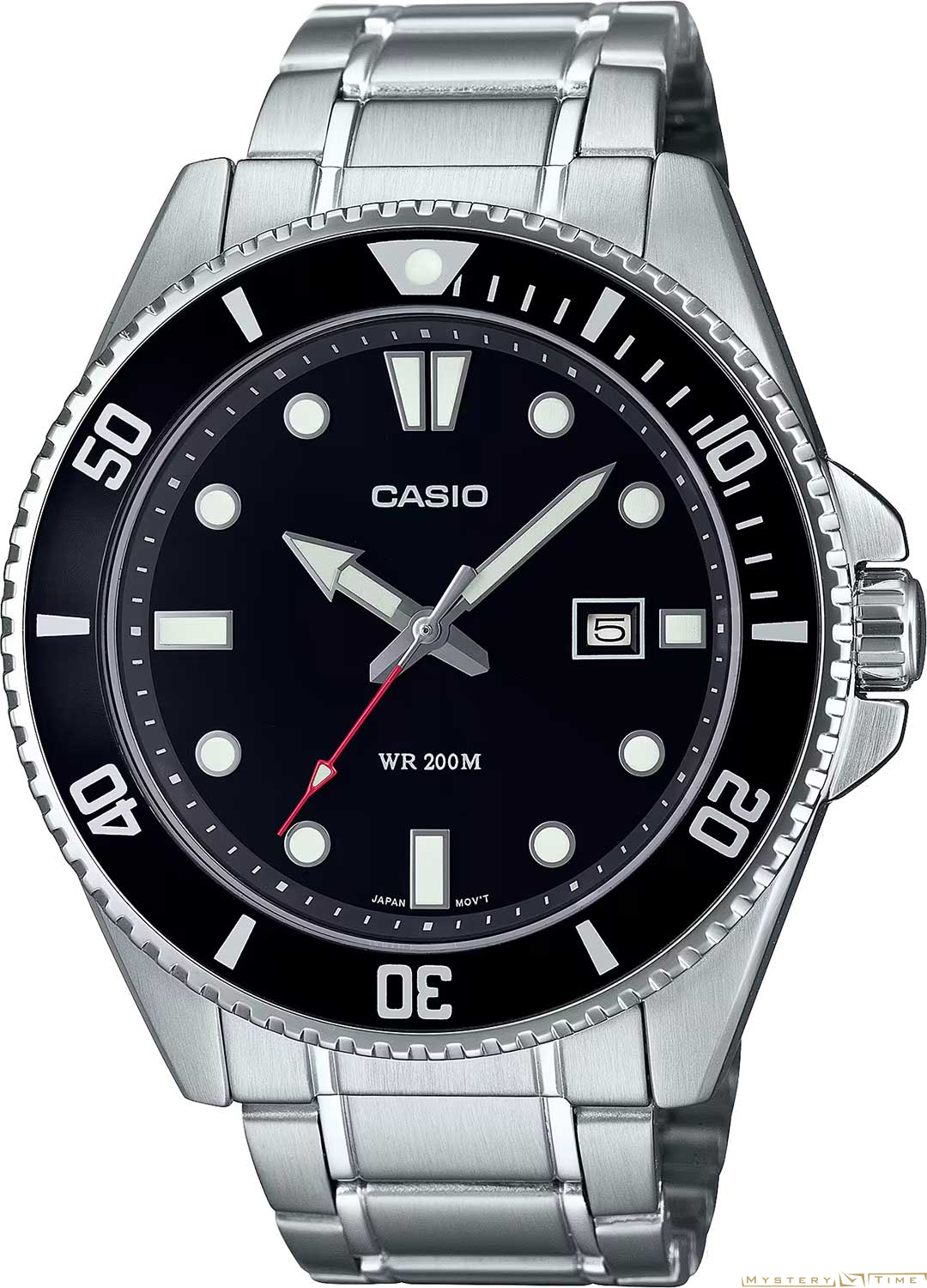 Часы японские наручные мужские кварцевые на браслете Casio MDV-107D-1A1
