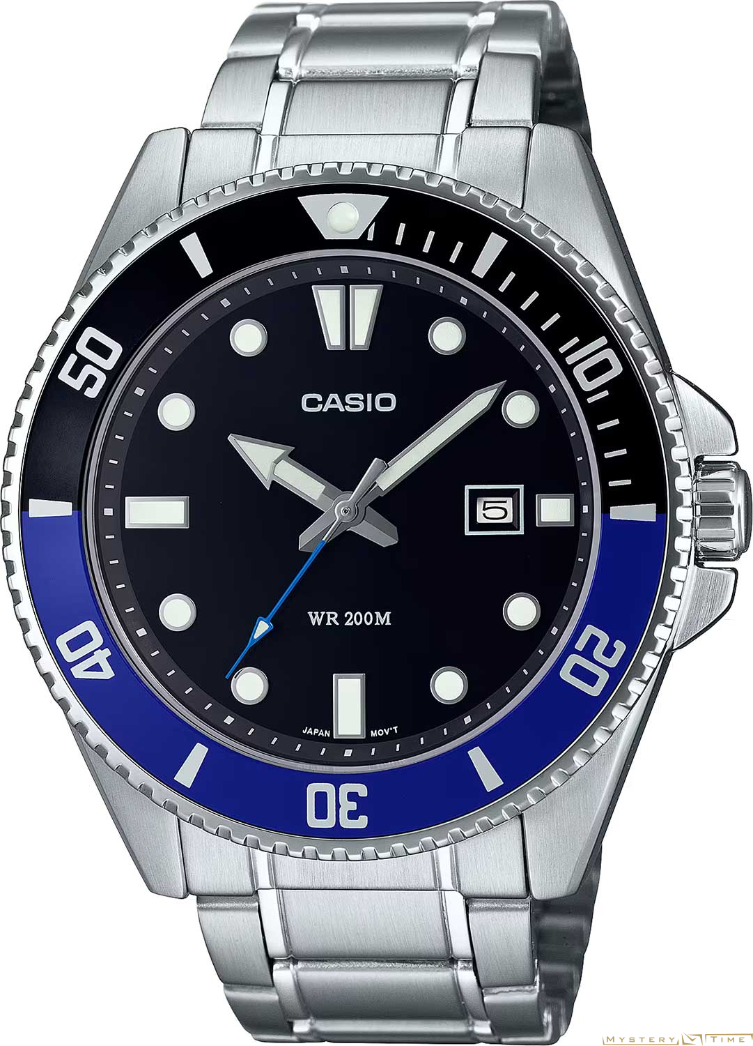 Часы японские наручные мужские кварцевые на браслете Casio MDV-107D-1A2