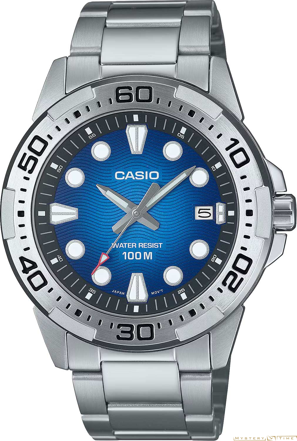 Часы японские наручные мужские кварцевые на браслете Casio MTD-140D-2A