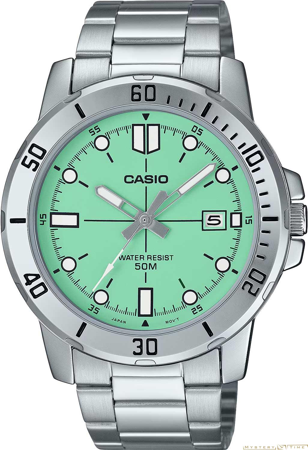 Часы японские наручные мужские кварцевые на браслете Casio MTP-VD01D-3E1